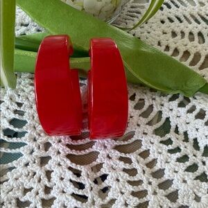 Red Hoop Earrings - Stylish Women Jewelry